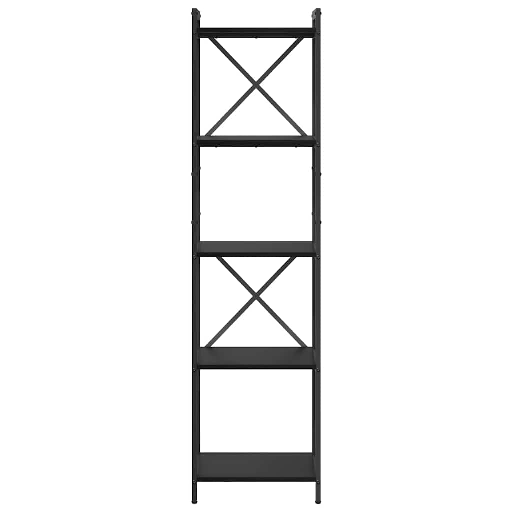 Boekenkast Zwart eiken 40 x 30 x 153 cm Bewerkt hout