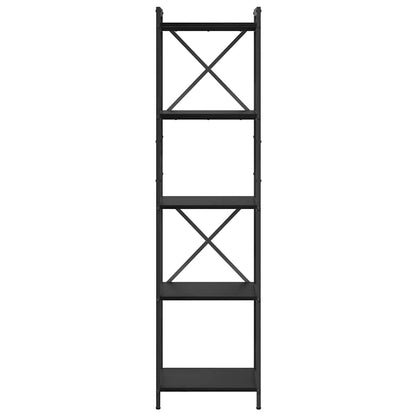Boekenkast Zwart eiken 40 x 30 x 153 cm Bewerkt hout