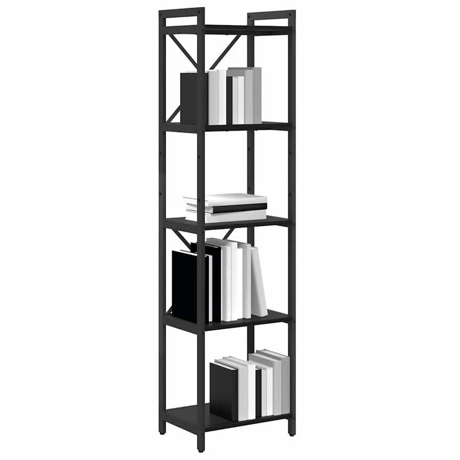 Boekenkast Zwart eiken 40 x 30 x 153 cm Bewerkt hout