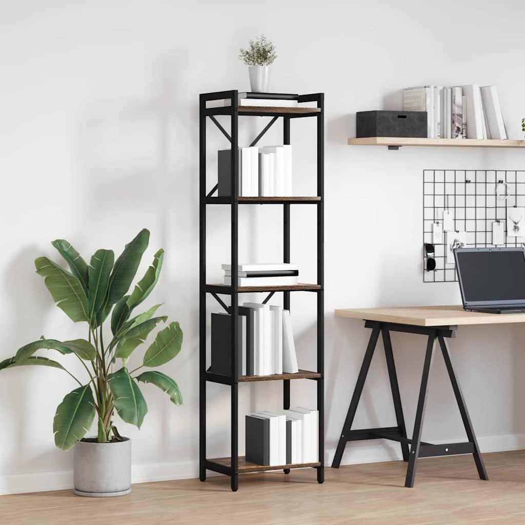Boekenkast Gerookt eiken 40 x 30 x 153 cm Bewerkt hout