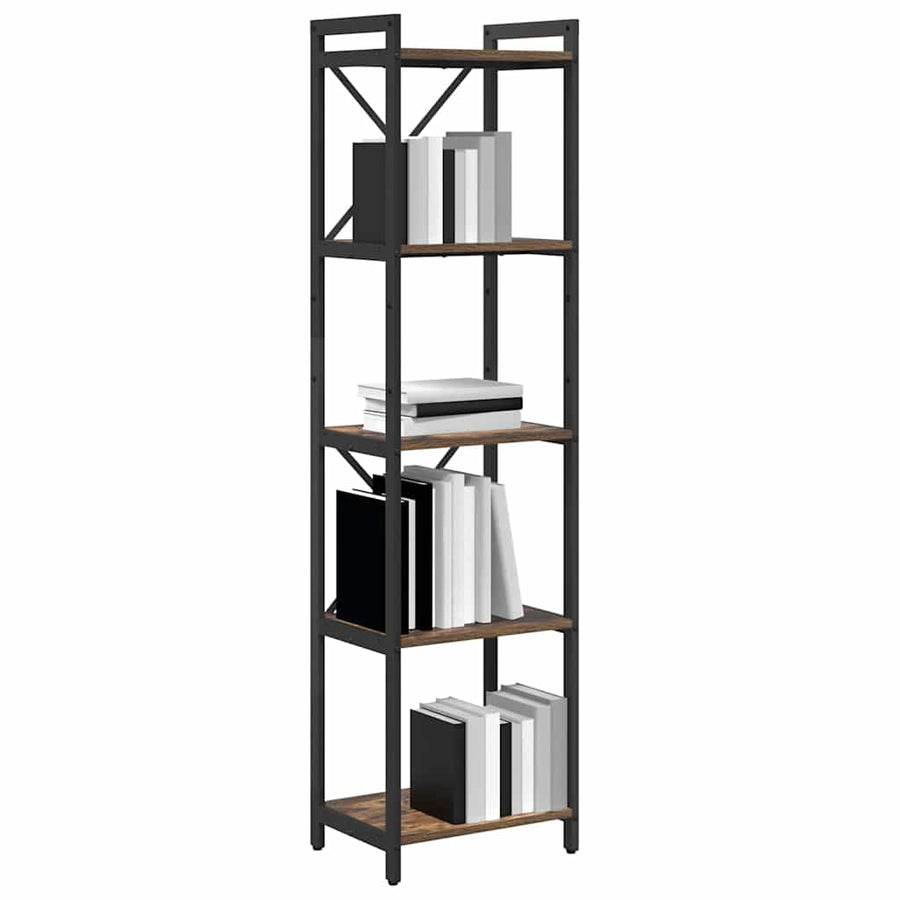 Boekenkast Gerookt eiken 40 x 30 x 153 cm Bewerkt hout