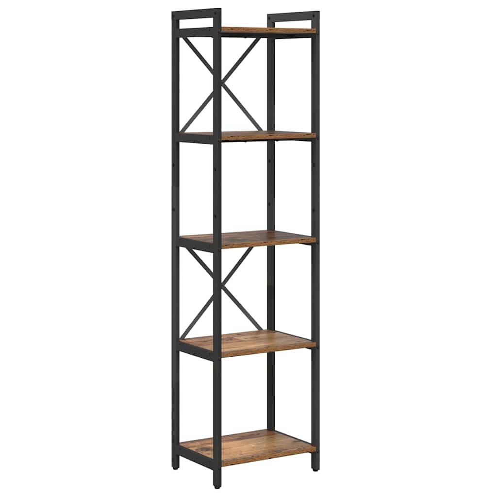 Boekenkast Oud hout 40 x 30 x 153 cm Bewerkt hout