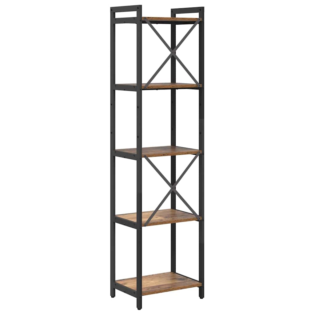 Boekenkast Oud hout 40 x 30 x 153 cm Bewerkt hout