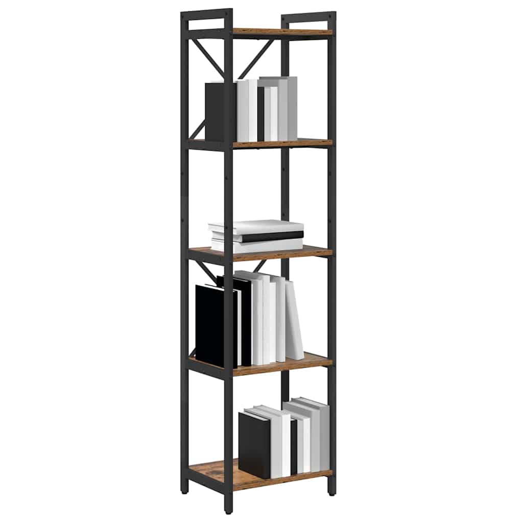 Boekenkast Oud hout 40 x 30 x 153 cm Bewerkt hout