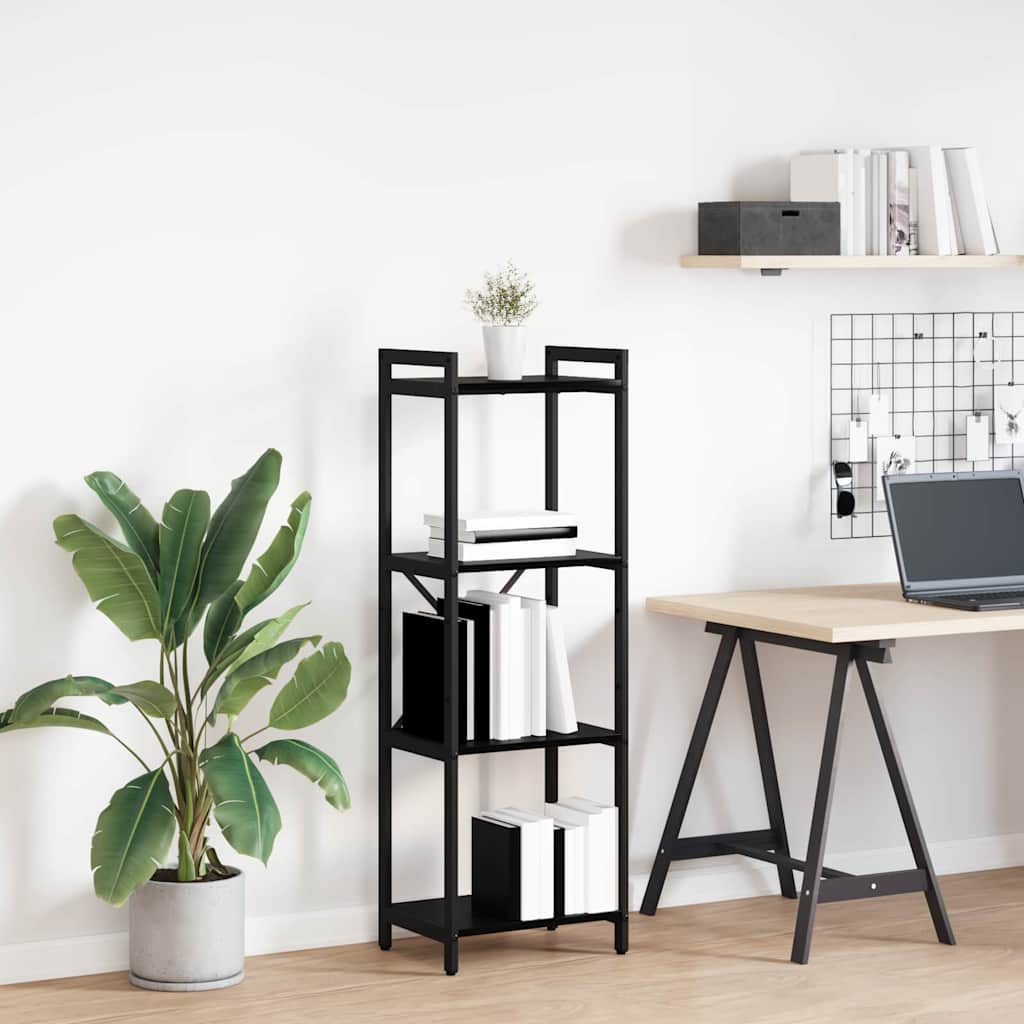 Boekenkast Zwart eiken 40 x 30 x 118 cm Bewerkt hout