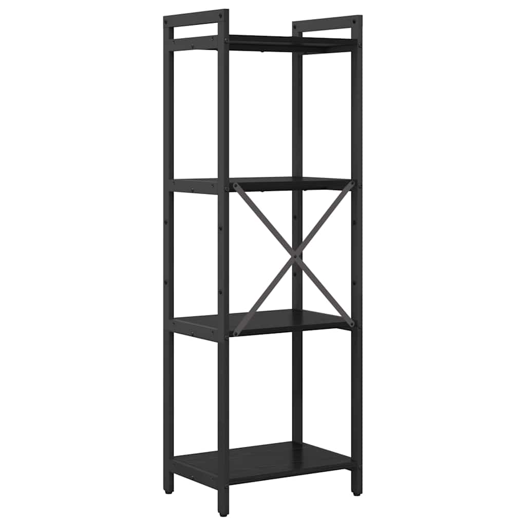 Boekenkast Zwart eiken 40 x 30 x 118 cm Bewerkt hout