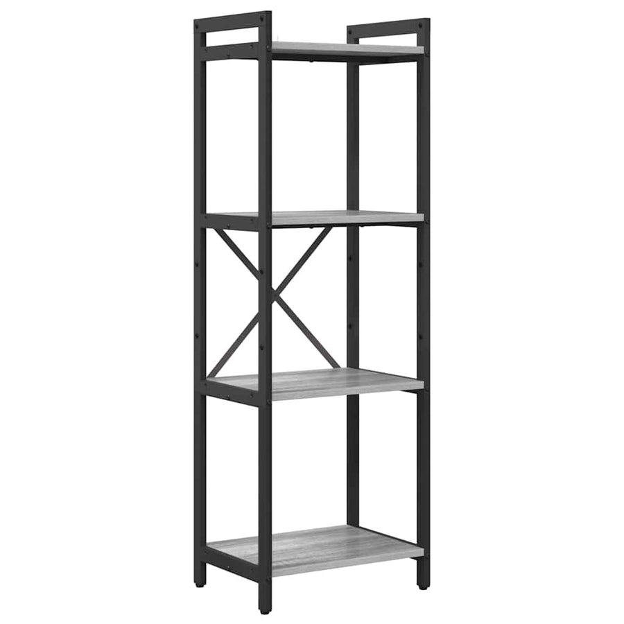 Boekenkast Grijs sonoma 40 x 30 x 118 cm Hout en Staal