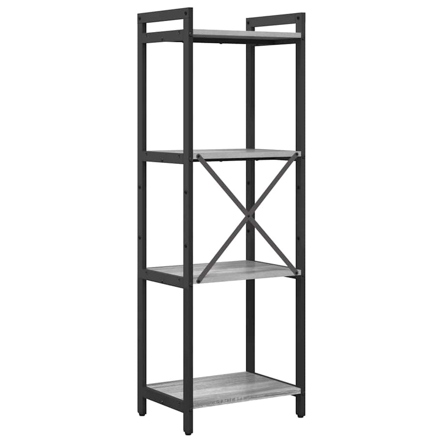 Boekenkast Grijs sonoma 40 x 30 x 118 cm Hout en Staal