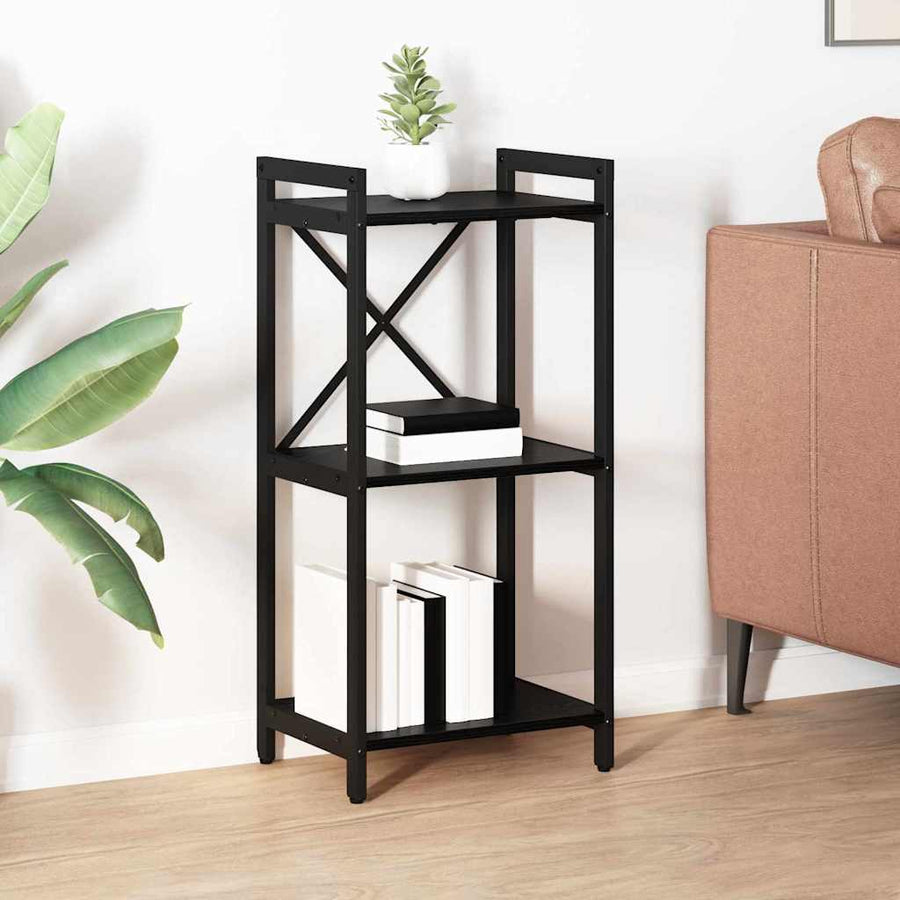 Boekenkast Zwart eiken 40 x 30 x 83 cm Bewerkt hout