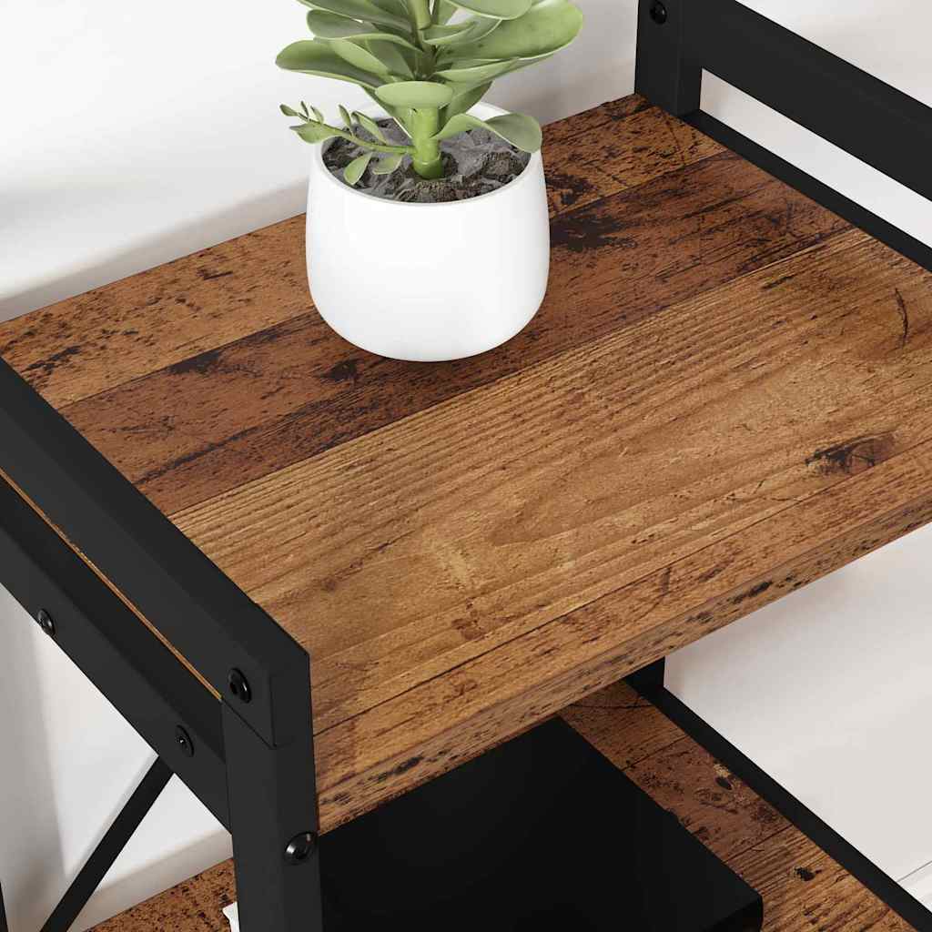 Boekenkast Oud hout 40 x 30 x 83 cm Bewerkt hout