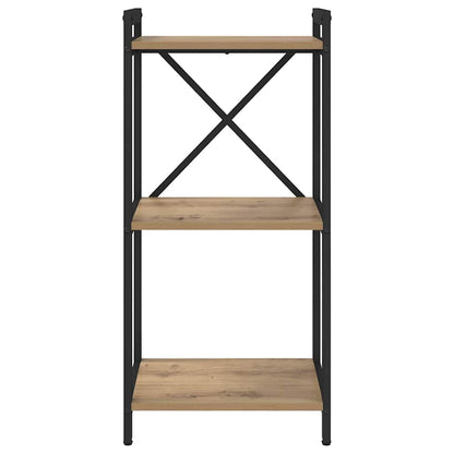 Boekenkast artisanaal eikenkleurig 40 x 30 x 83 cm Bewerkt hout