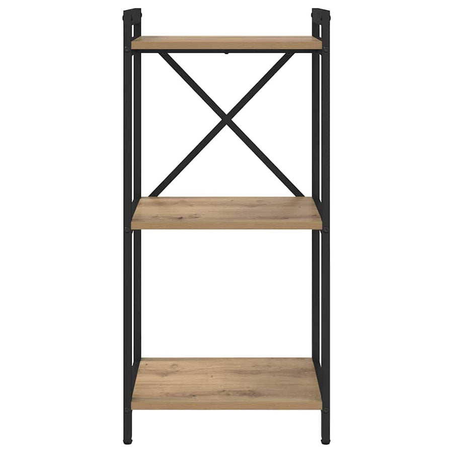 Boekenkast artisanaal eikenkleurig 40 x 30 x 83 cm Bewerkt hout