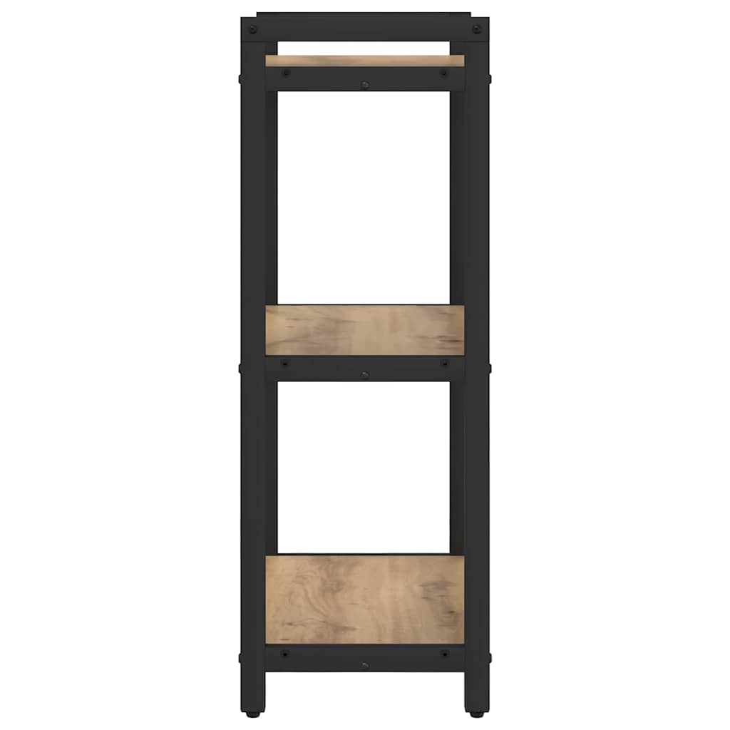 Boekenkast artisanaal eikenkleurig 40 x 30 x 83 cm Bewerkt hout