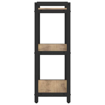 Boekenkast artisanaal eikenkleurig 40 x 30 x 83 cm Bewerkt hout