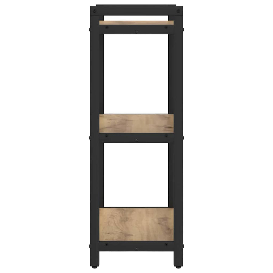 Boekenkast artisanaal eikenkleurig 40 x 30 x 83 cm Bewerkt hout