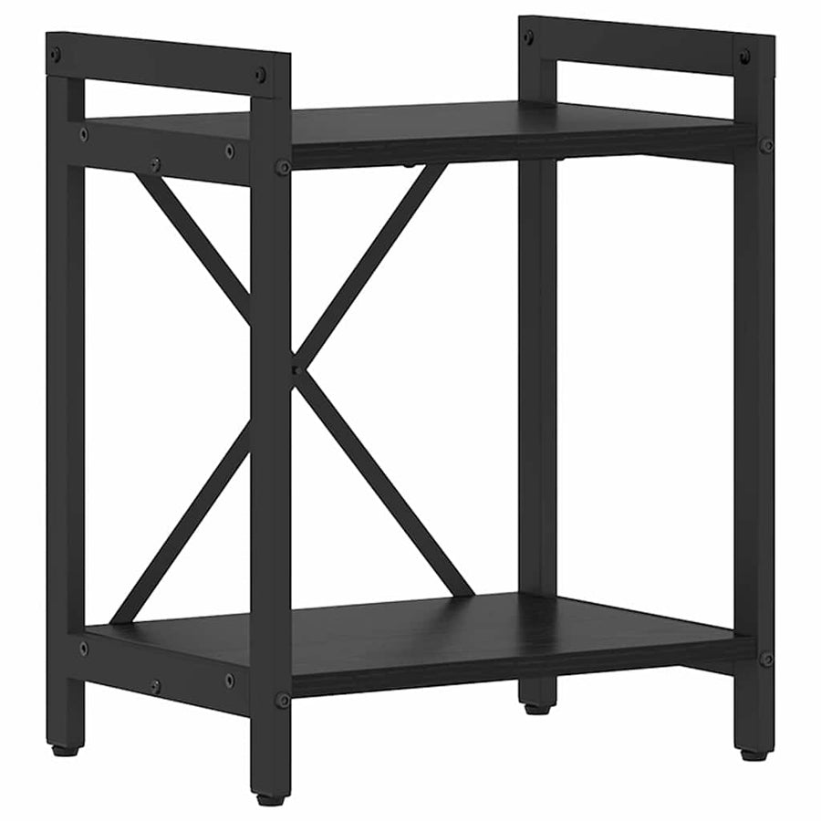 Boekenkast Zwart eiken 40 x 30 x 48.5 cm Bewerkt hout