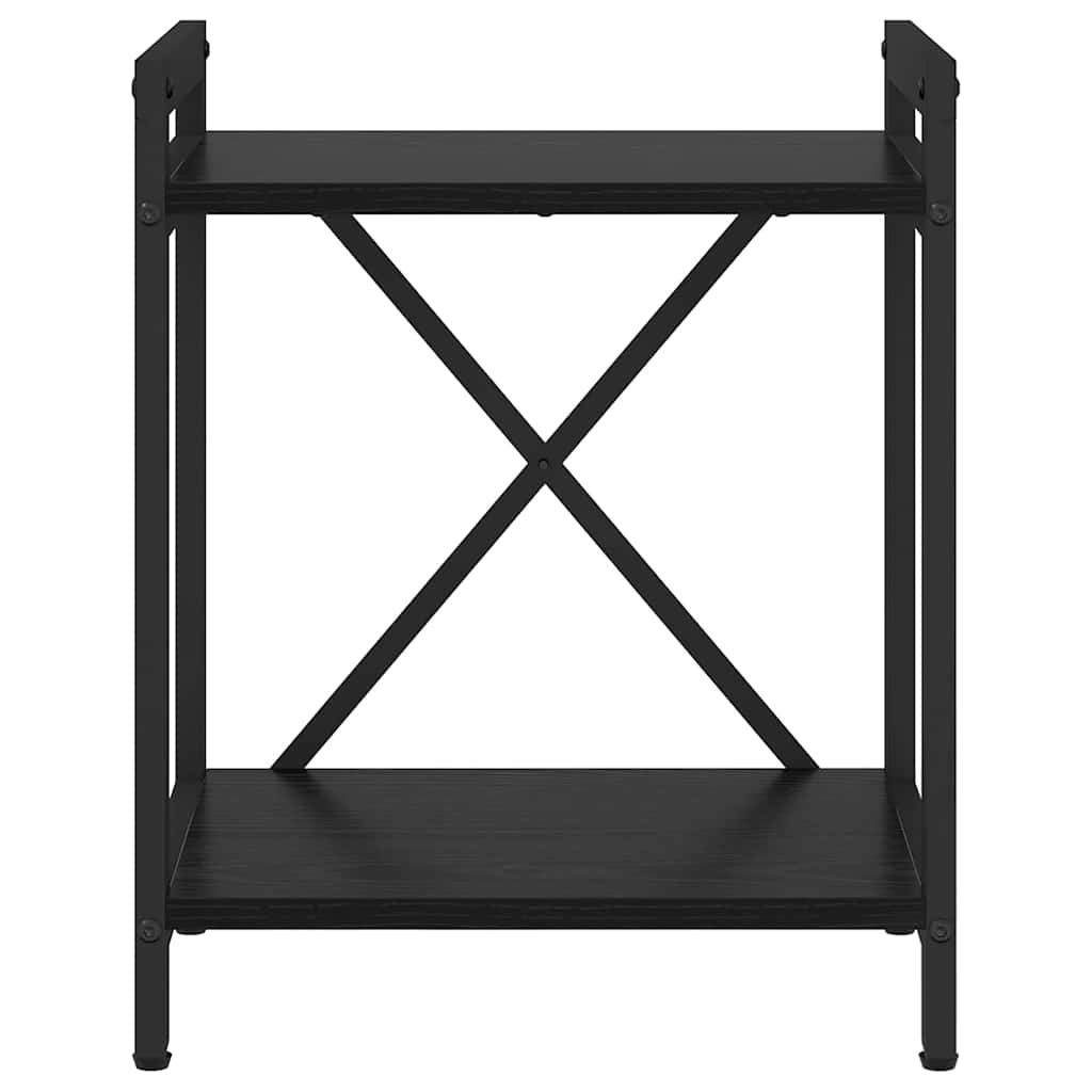 Boekenkast Zwart eiken 40 x 30 x 48.5 cm Bewerkt hout