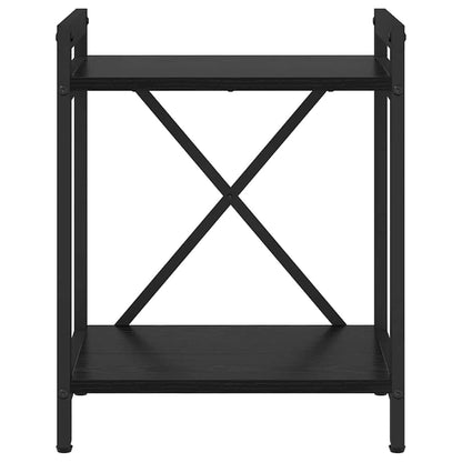 Boekenkast Zwart eiken 40 x 30 x 48.5 cm Bewerkt hout