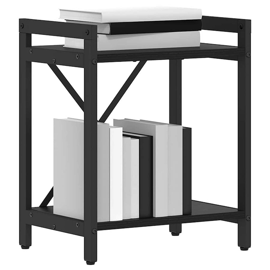 Boekenkast Zwart eiken 40 x 30 x 48.5 cm Bewerkt hout