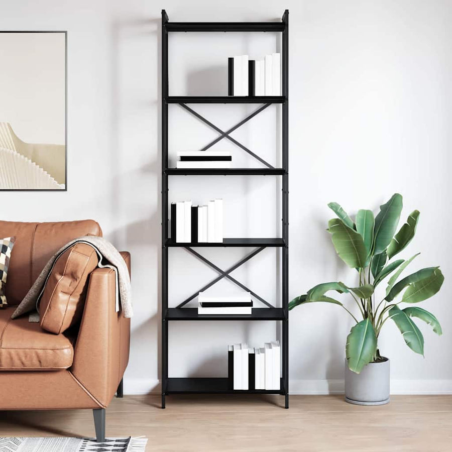 Boekenkast Zwart eiken 60 x 30 x 188 cm Spaanplaat