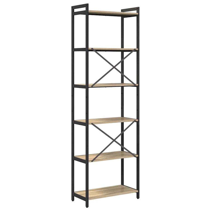 Boekenkast Sonoma eiken 60 x 30 x 188 cm MDF en Staal