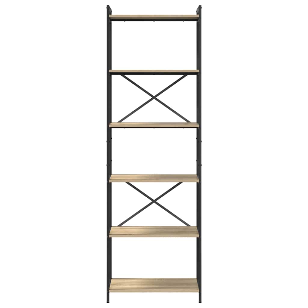 Boekenkast Sonoma eiken 60 x 30 x 188 cm MDF en Staal