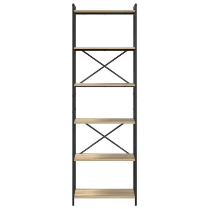 Boekenkast Sonoma eiken 60 x 30 x 188 cm MDF en Staal