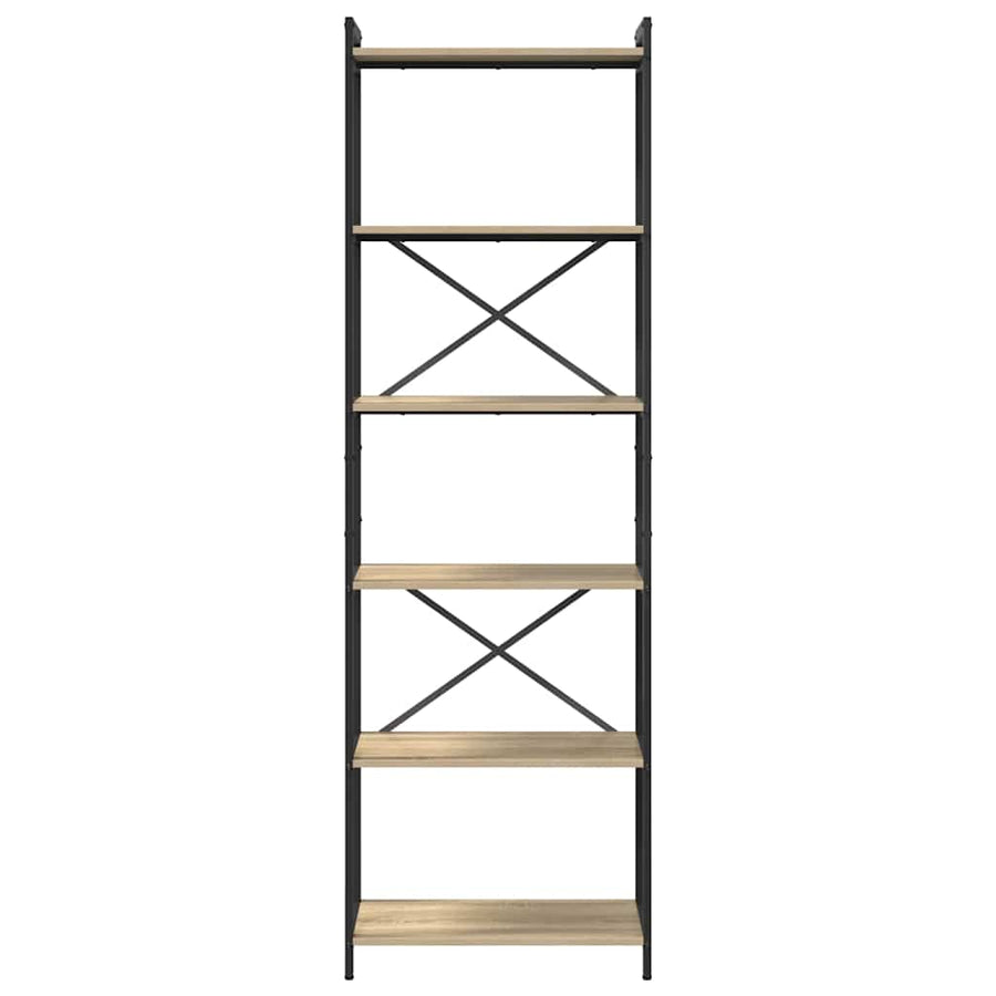 Boekenkast Sonoma eiken 60 x 30 x 188 cm MDF en Staal