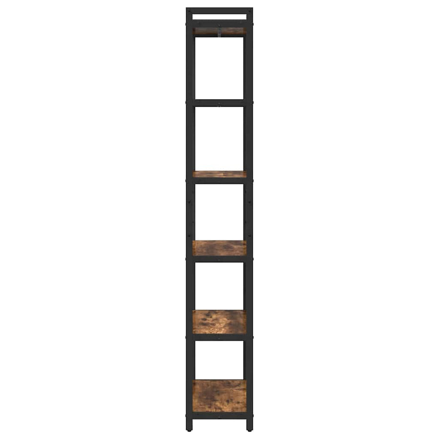 Boekenkast Gerookt eiken 60 x 30 x 188 cm MDF en Staal