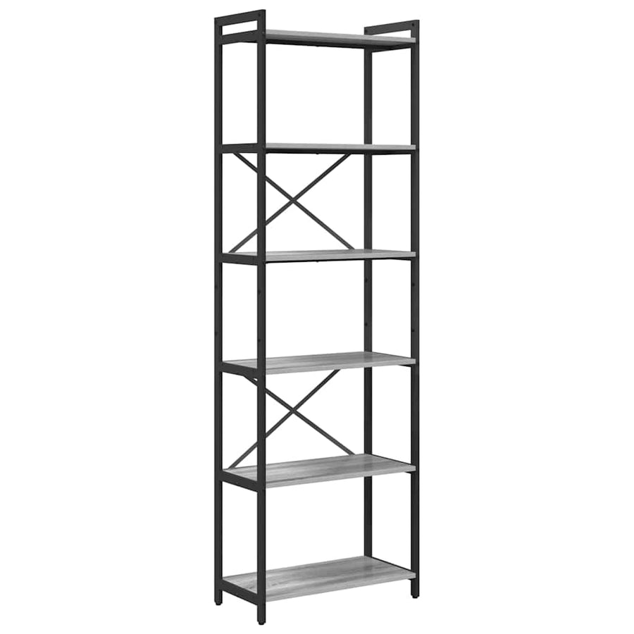 Boekenkast Grijs sonoma 60 x 30 x 188 cm Hout en staal