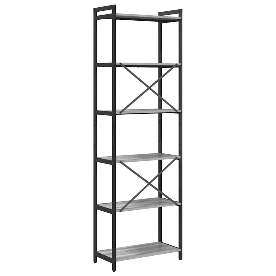 Boekenkast Grijs sonoma 60 x 30 x 188 cm Hout en staal