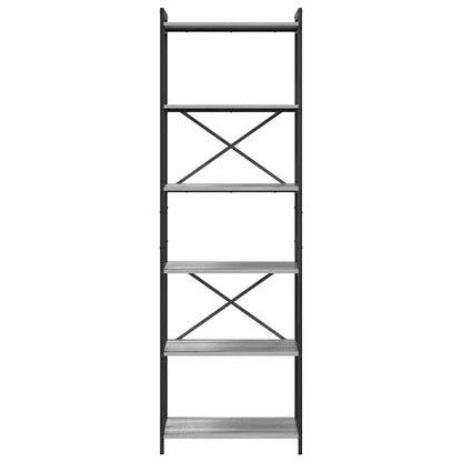 Boekenkast Grijs sonoma 60 x 30 x 188 cm Hout en staal