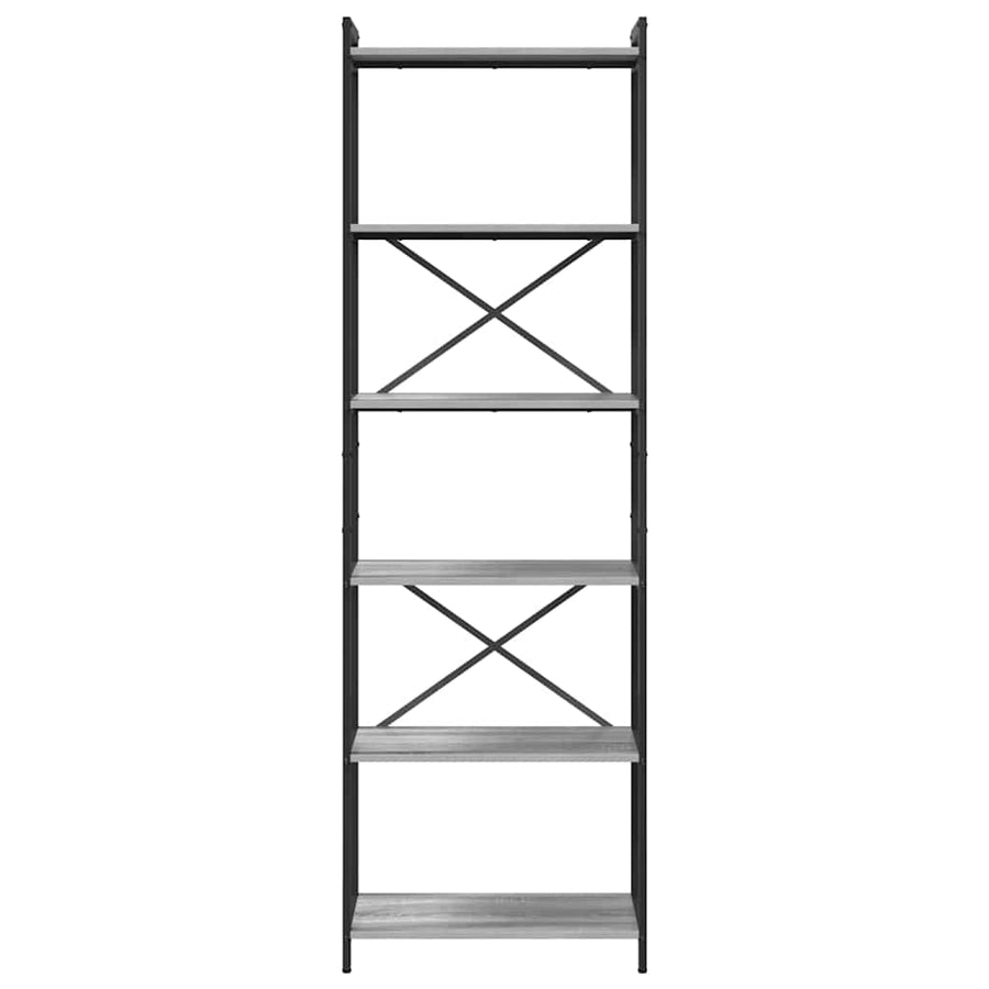 Boekenkast Grijs sonoma 60 x 30 x 188 cm Hout en staal