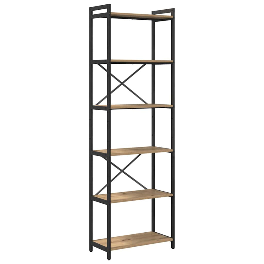 Boekenkast artisanaal eikenkleurig 60 x 30 x 188 cm
