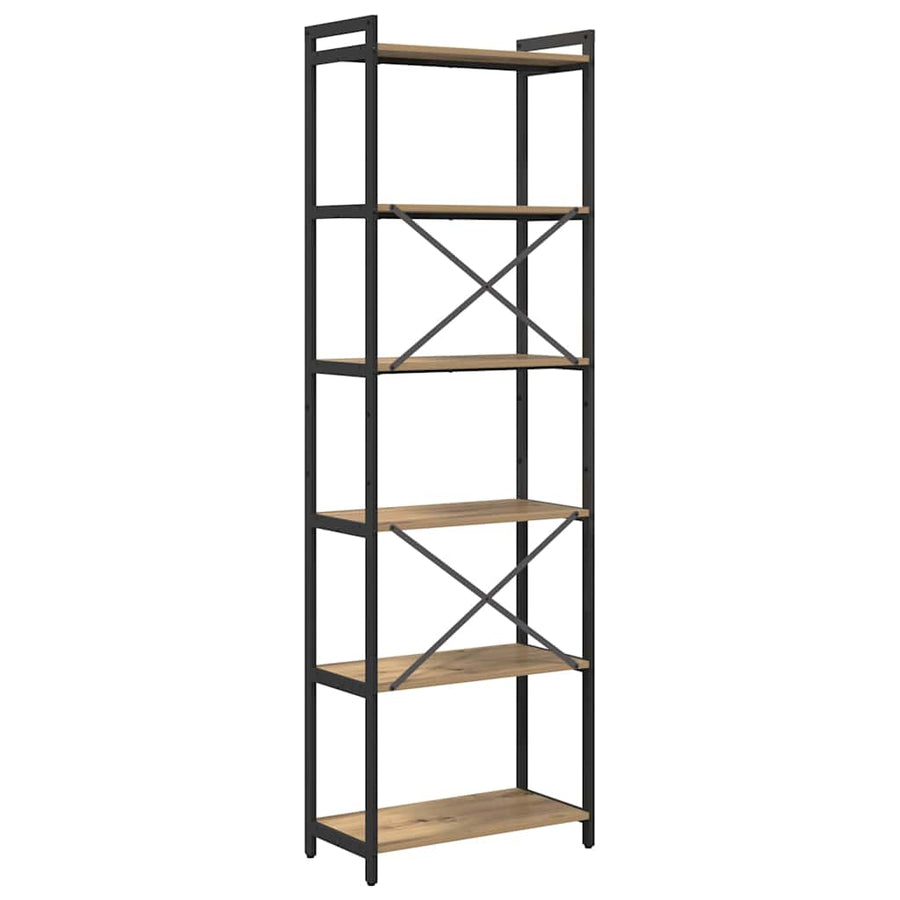 Boekenkast artisanaal eikenkleurig 60 x 30 x 188 cm