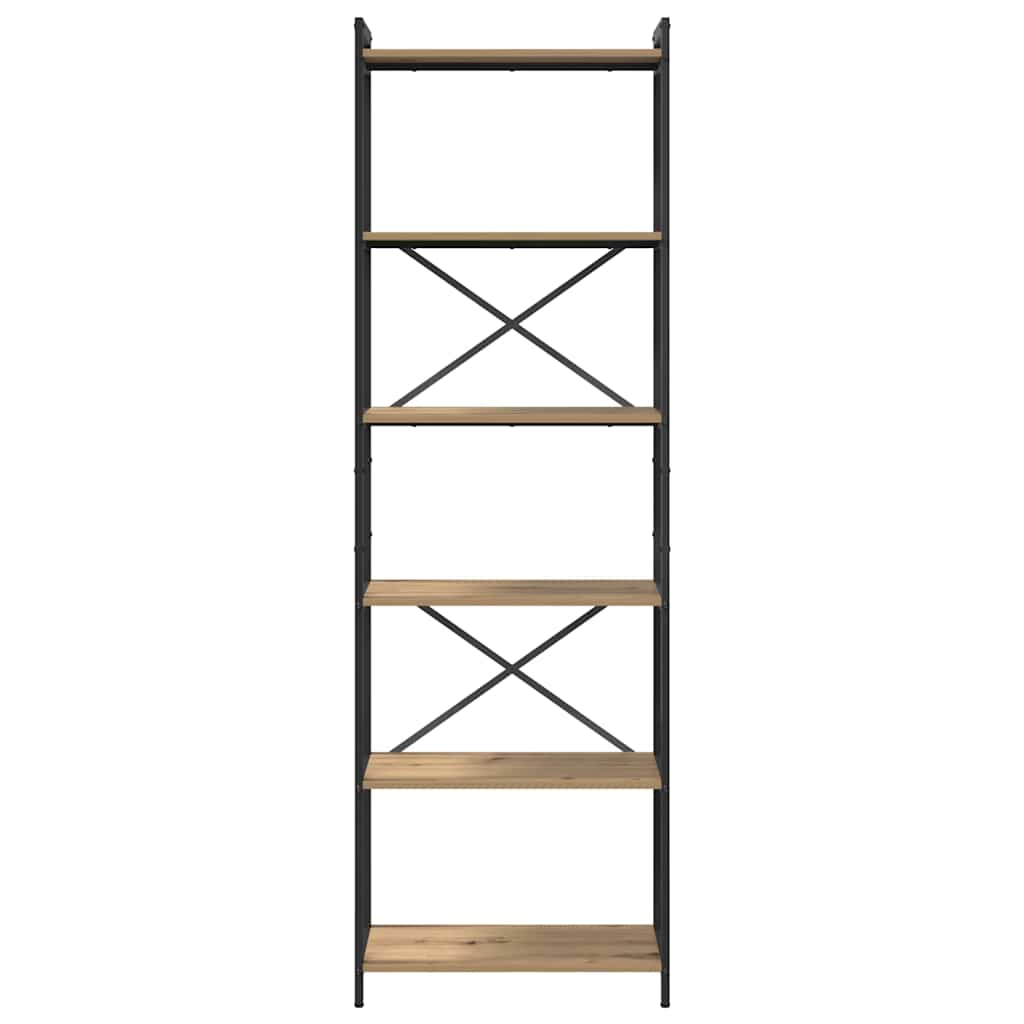 Boekenkast artisanaal eikenkleurig 60 x 30 x 188 cm