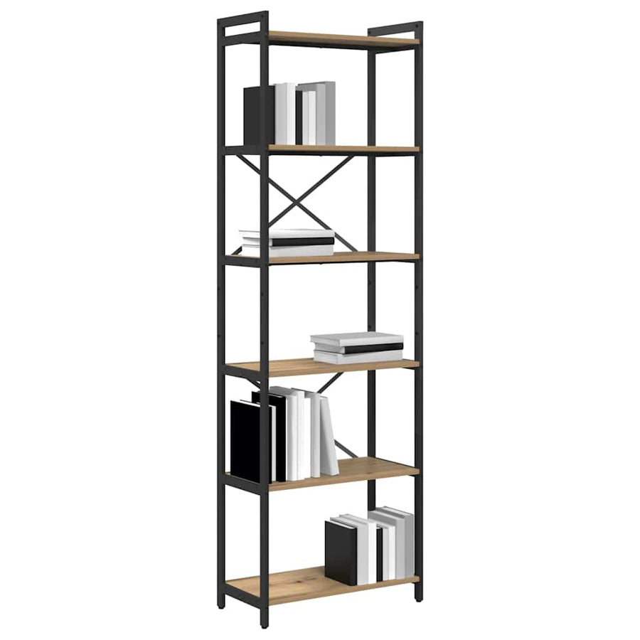 Boekenkast artisanaal eikenkleurig 60 x 30 x 188 cm