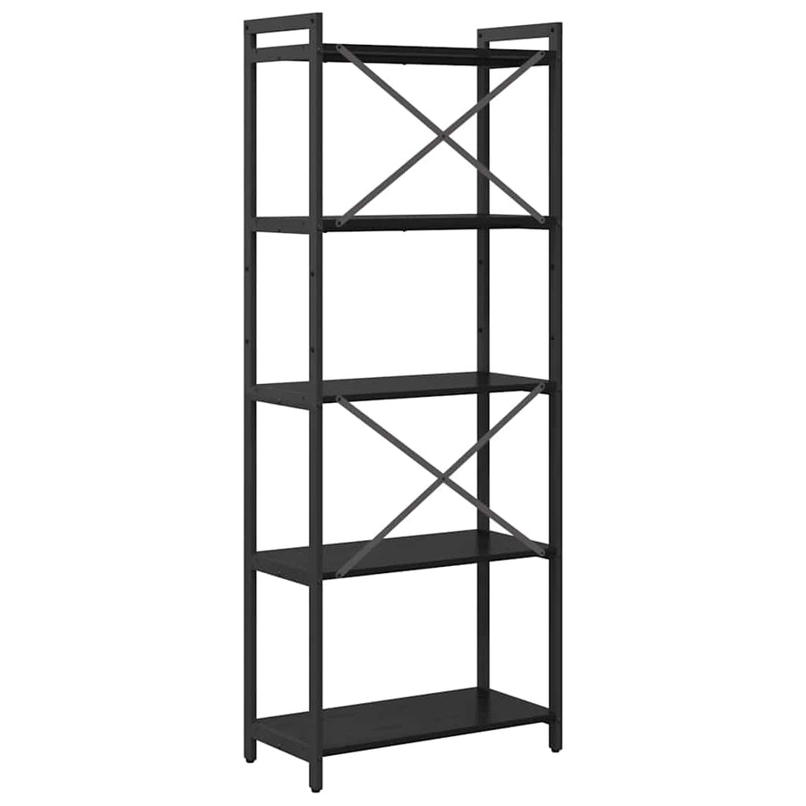 Boekenkast Zwart eiken 60 x 30 x 153 cm Bewerkt hout