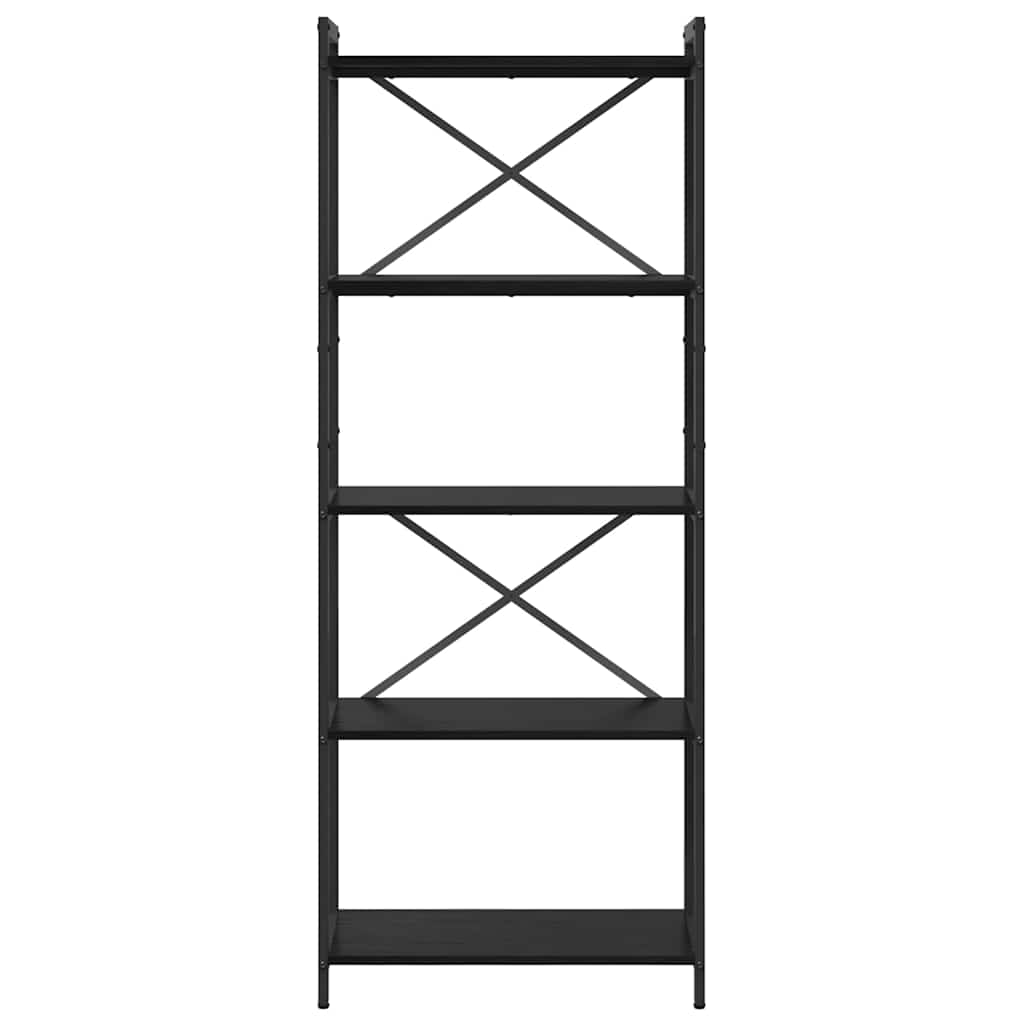 Boekenkast Zwart eiken 60 x 30 x 153 cm Bewerkt hout