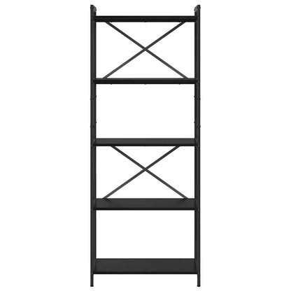 Boekenkast Zwart eiken 60 x 30 x 153 cm Bewerkt hout