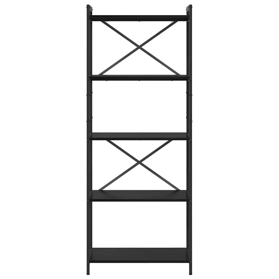 Boekenkast Zwart eiken 60 x 30 x 153 cm Bewerkt hout