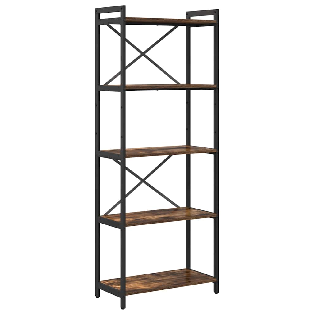 Boekenkast Gerookt eiken 60 x 30 x 153 cm Bewerkt hout