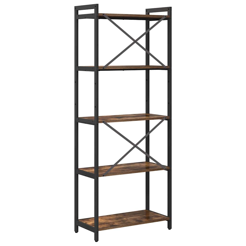 Boekenkast Gerookt eiken 60 x 30 x 153 cm Bewerkt hout