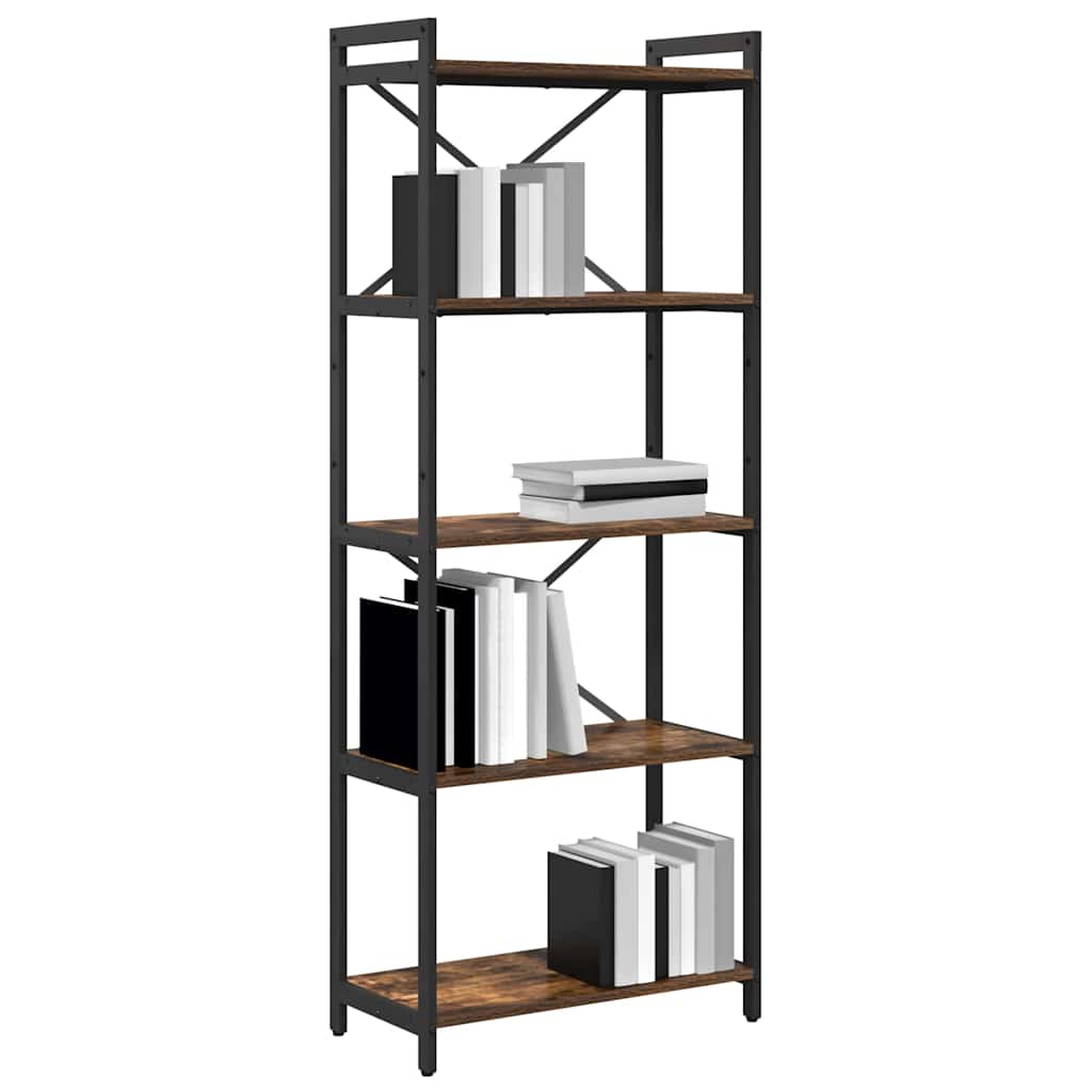 Boekenkast Gerookt eiken 60 x 30 x 153 cm Bewerkt hout