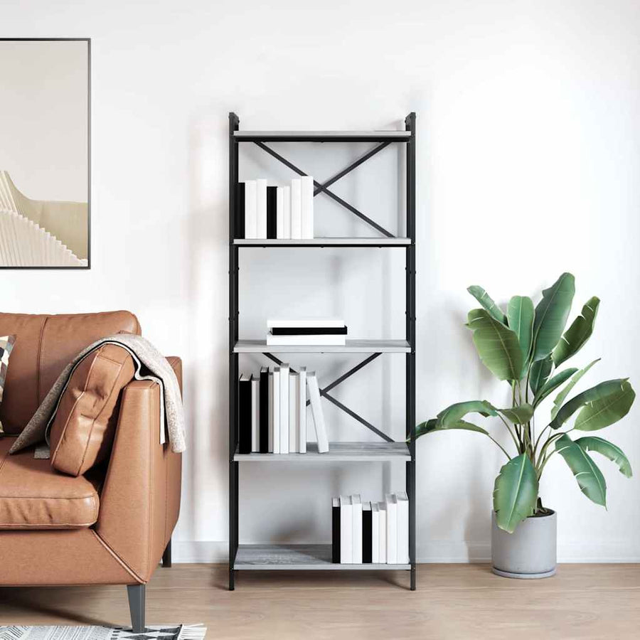 Boekenkast Grijs sonoma 60 x 30 x 153 cm Bewerkt hout