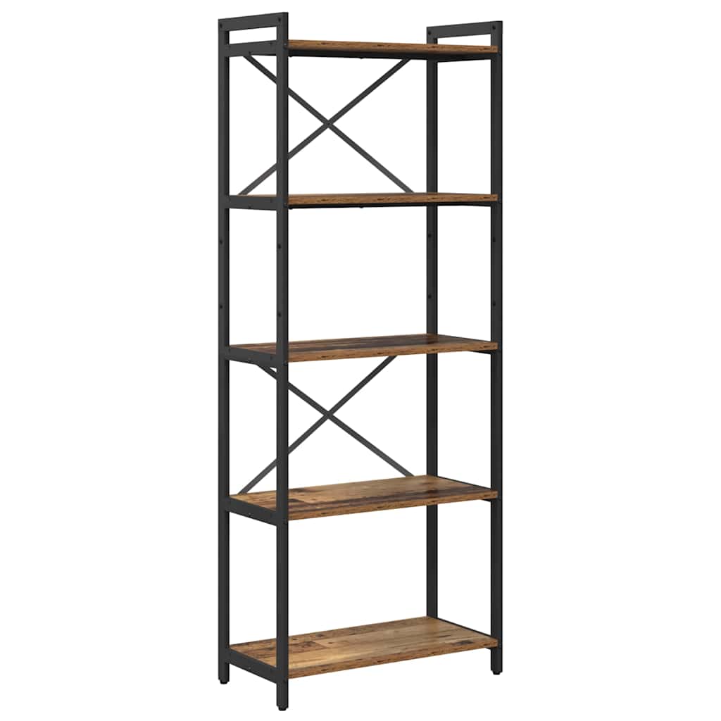 Boekenkast Oud hout 60 x 30 x 153 cm Bewerkt hout