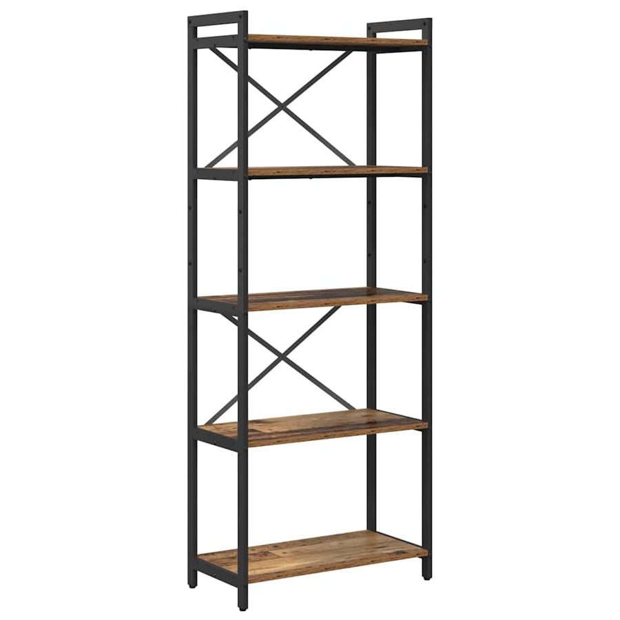 Boekenkast Oud hout 60 x 30 x 153 cm Bewerkt hout