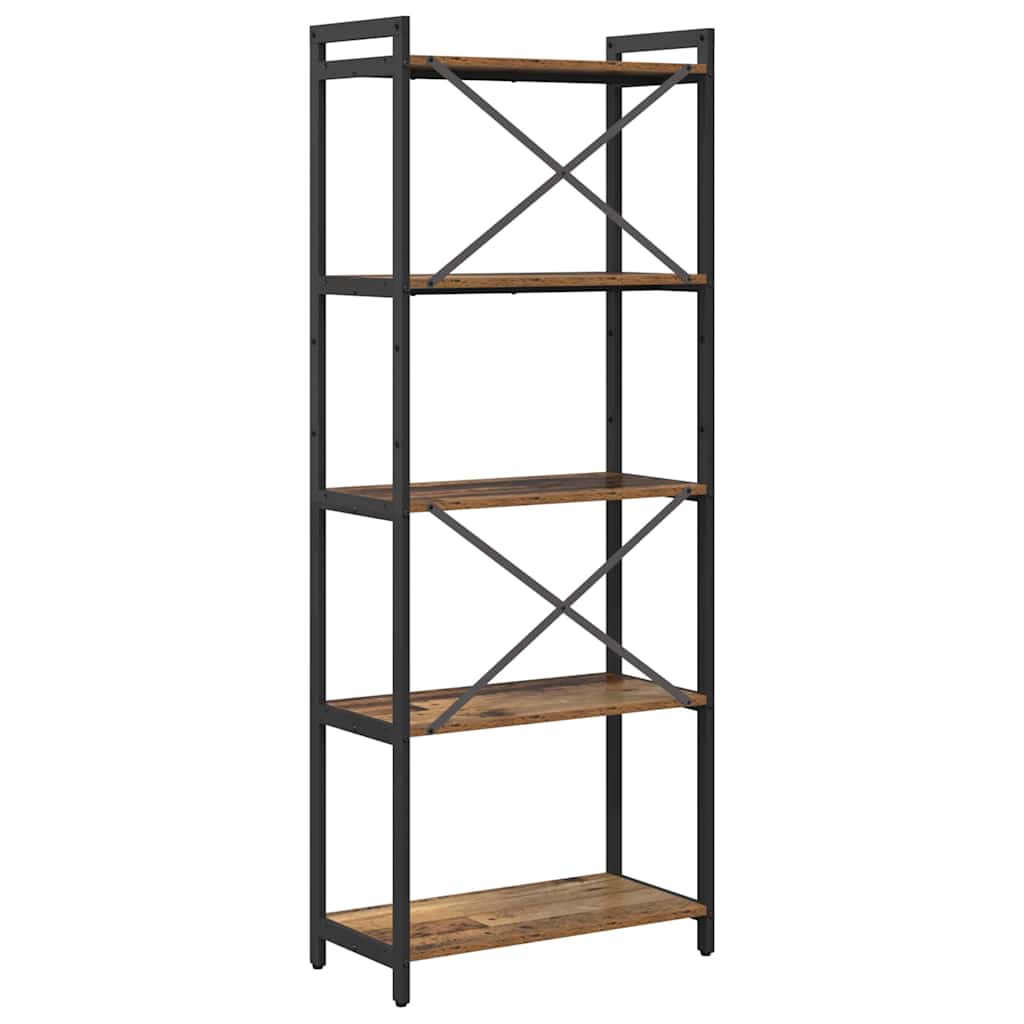 Boekenkast Oud hout 60 x 30 x 153 cm Bewerkt hout