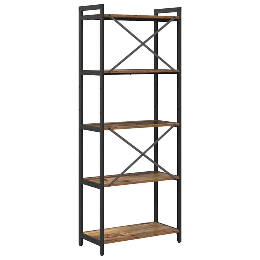 Boekenkast Oud hout 60 x 30 x 153 cm Bewerkt hout