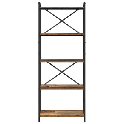 Boekenkast Oud hout 60 x 30 x 153 cm Bewerkt hout